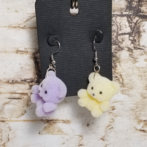 Miniature bear earrings 2