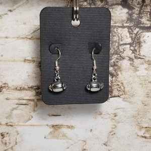 Miniature football earrings