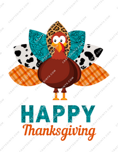 Digital File ONLY -  Happy Thanksgiving - PNG Download