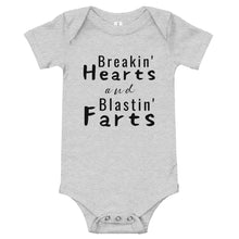Load image into Gallery viewer, Breakin&#39; Hearts and Blastin&#39; Farts Onesie