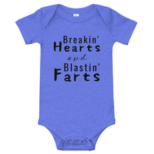 Load image into Gallery viewer, Breakin&#39; Hearts and Blastin&#39; Farts Onesie