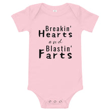 Load image into Gallery viewer, Breakin&#39; Hearts and Blastin&#39; Farts Onesie