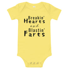 Load image into Gallery viewer, Breakin&#39; Hearts and Blastin&#39; Farts Onesie