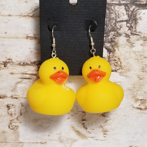 Rubber duck earrings